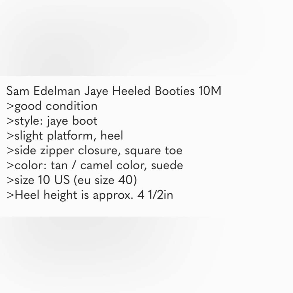 Sam Edelman Jaye Tan Suede Heeled Bootie 10 - Picture 3 of 6